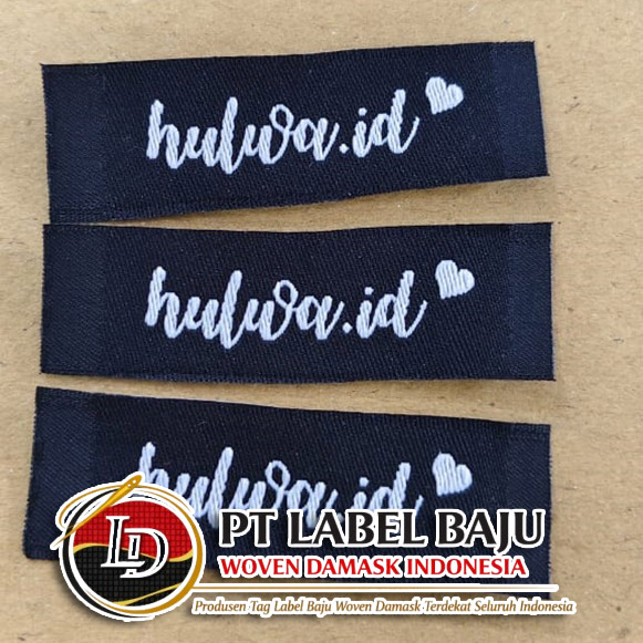 Contoh Label Baju Woven Damask & Satin Custom - PT Label Baju Woven Damask Indonesia